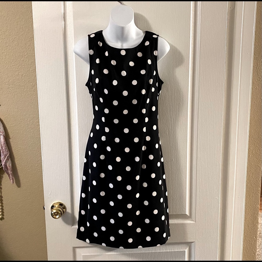 Black & White Polka Dot Dress - Connected Apparel